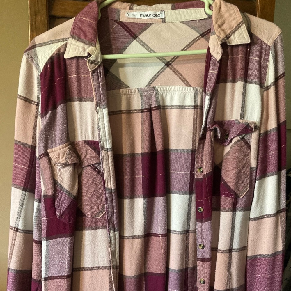 Maurices Pink Flannel